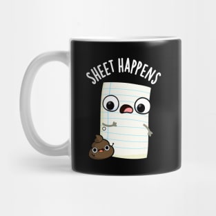 Sheet Happens Funny Paper Puns Mug